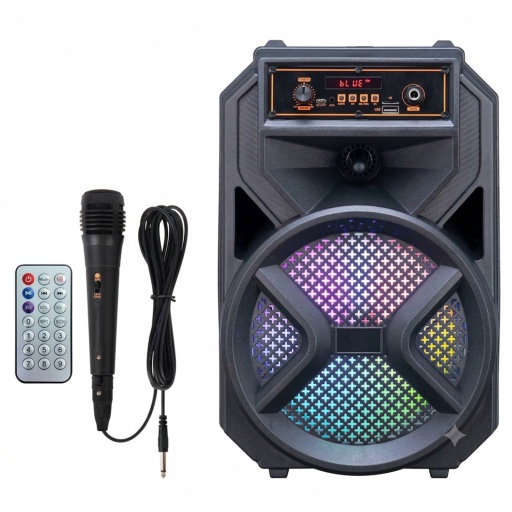 Parlante portatil FM USB Bluetooth microfono led gd3-08