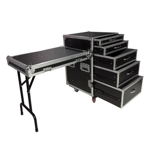 Rack con cajones integrados y mesa desmontable GCM-UT1