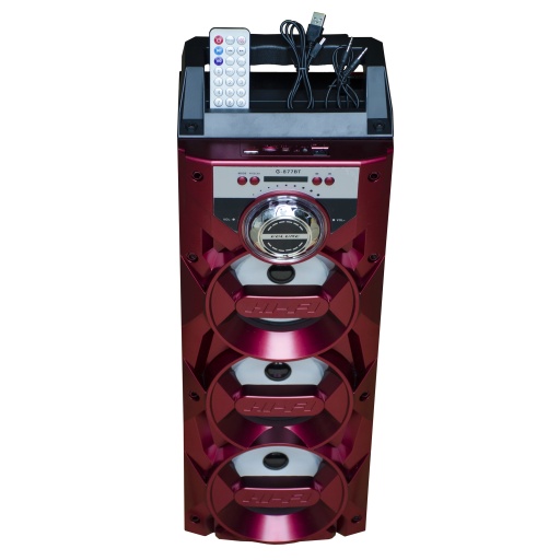 Parlante Port�til LED Est�reo 3x5" G-877BT MP3, FM, USB, SD, BT y AUX