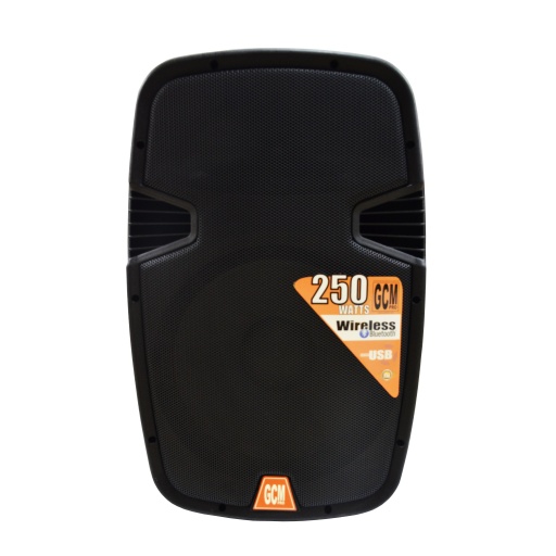 Caja Activa/ Bafle G-2115EAU-BT 15" GCM DJ Con Batería Interna, Bluetooth, FM, USB y SD