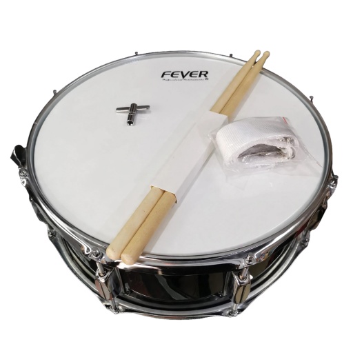 Redoblante FEVER 14" con Bordona regulable con Palillos y correa
