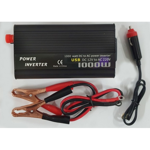 Elevador inversor transformador de voltaje para autos 12v a 220v 1000w