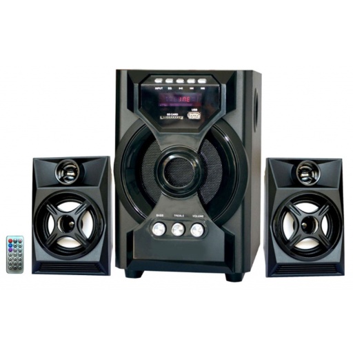 Home Theater 2.1 Sub Parlantes para Pc Tv con FM USB BT Mod. F34DC