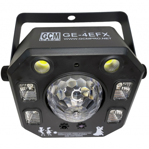 Efecto LED 4 en 1  Audiorritmico LED RGBW Laser RG Flash UV GCM Pro GE-4EFX