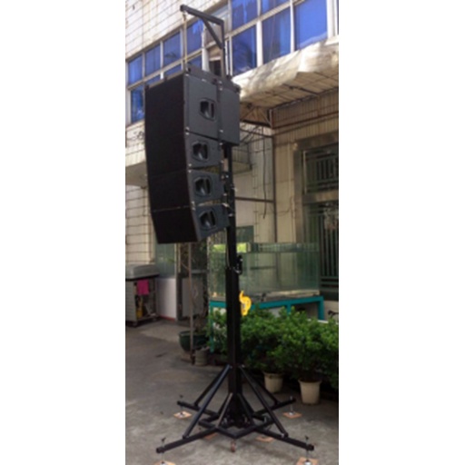 PIE CON MALACATE PARA LINE ARRAY SOPORTE 6MTS REFORZADO 180KG GCM PRO LINE