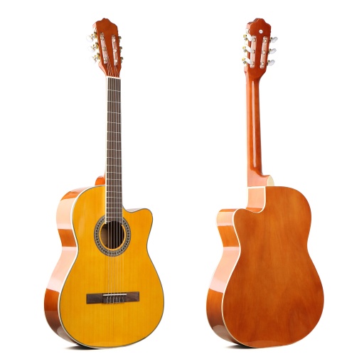 GUITARRA CRIOLLA CLSICA 39 PULGADAS CUERDAS NYLON CON CORTE