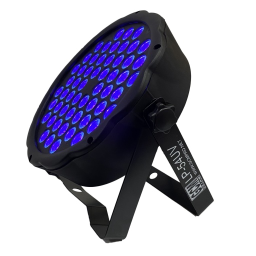 Tacho Par Led Dmx LP54UV 54 Led Luz Negra Gcm Dj Line