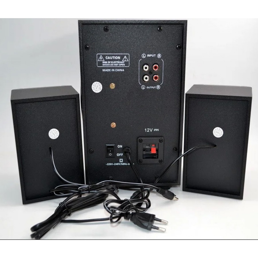 Home Theater 2.1 Sub Parlantes para Pc Tv con FM USB BT Mod. F33DC