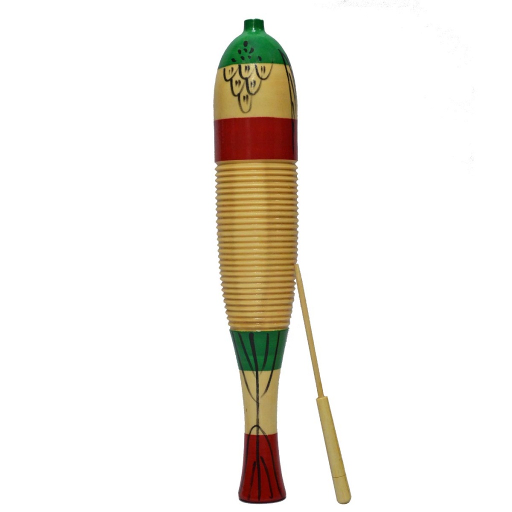 Guiro de madera Salsa / Merengue Estupendo sonido Fever INSTRUMENTOS