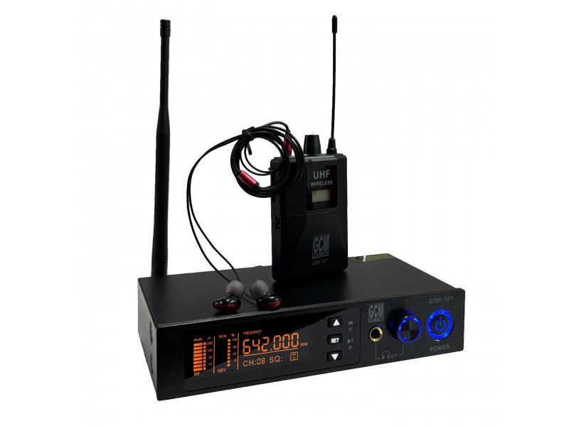 Sistema de Monitor Inalambrico In Ear Mono GIM-101 GCM Pro Line