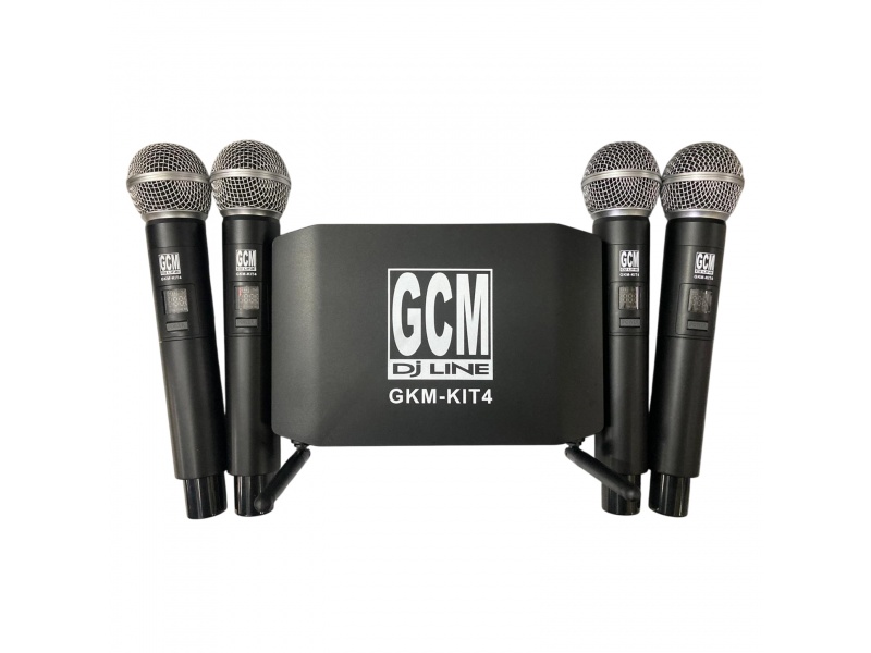 Kit 4 micr�fonos inalambricos UHF gran alcance GCM DJ Line