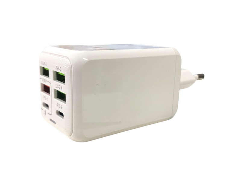 Cargador de Pared Multiple 150W 6 Puertos USB y USB-C