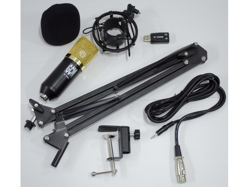 Kit de Microfono de Estudio Condensador USB ideal grabaciones G-1041