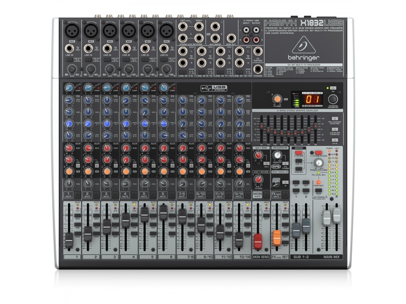 Consola Behringer 6 canales XLR + 4 TS o TRS -  X1832USB