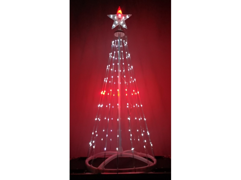 Arbol de Navidad de 144 luces led  RGBW controlable por Bluetooth