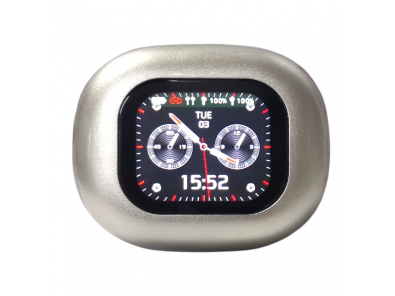 Auriculares Bluetooth con IA de taduccin en tiempo real a 144 idiomas y estuche con pantalla tctil y funciones