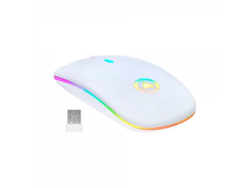 Mouse ergonmico inalmbrico recargable con leds RGB A2