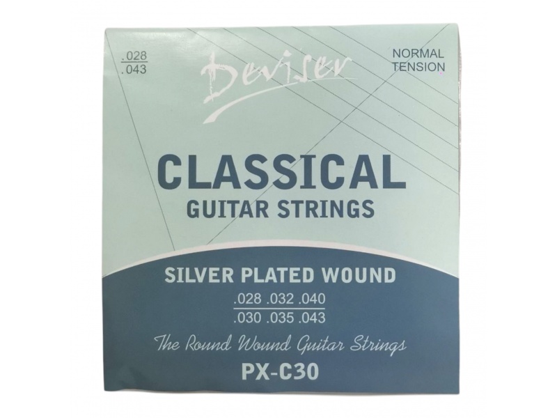 Juego de Cuerdas Encordado Nylon Guitarra Criolla 028 - 043 DEVISER PX-C30