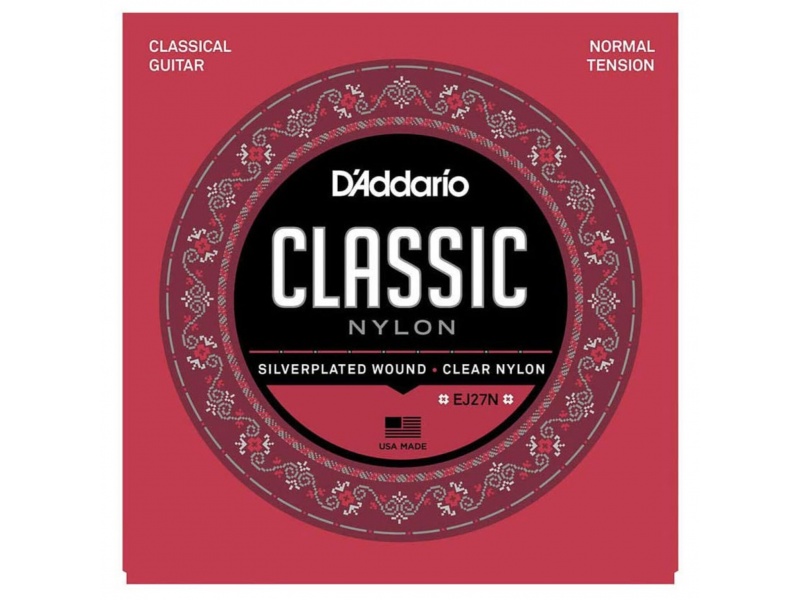 Juego de Cuerdas Encordado D'addario EJ27N Nylon Criolla Clasica