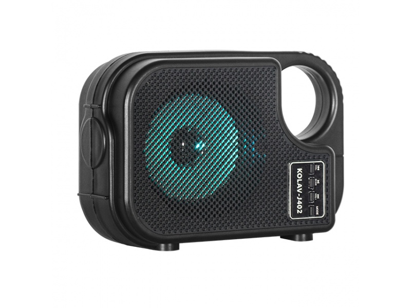 PARLANTE PORTATIL FM USB BLUETOOTH LED KOLAV-J402