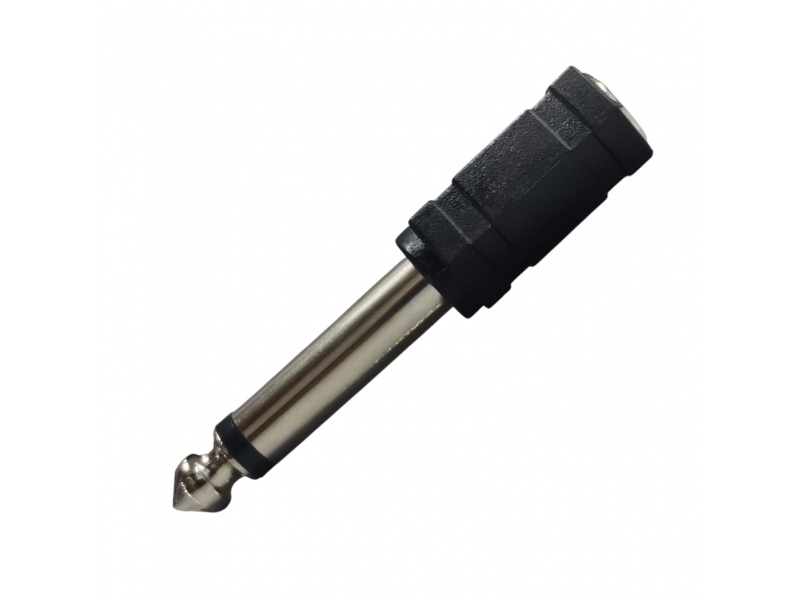 Conector adaptador de JACK 3.5 mm a PLUG 1/4" Mono