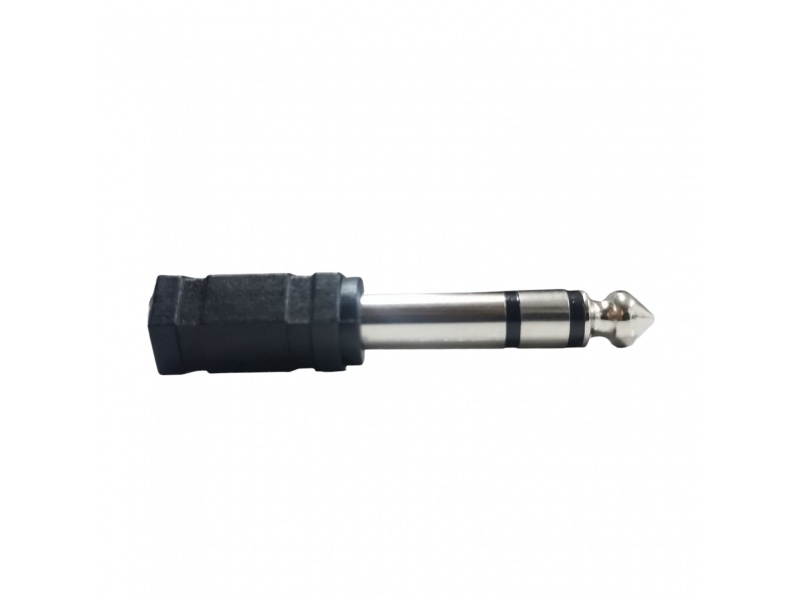 Conector adaptador de JACK 3.5 mm a PLUG 1/4" Stereo