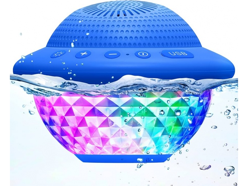 Parlante / Altavoz para piscina con Bluetooth y luces led