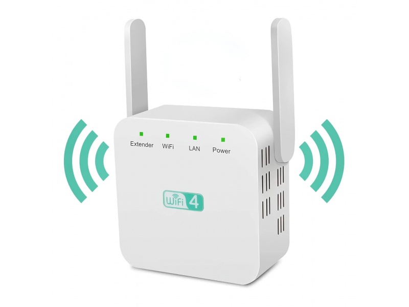 Repetidor / Extensor de Rango WiFi 300Mbps con Puerto Ethernet