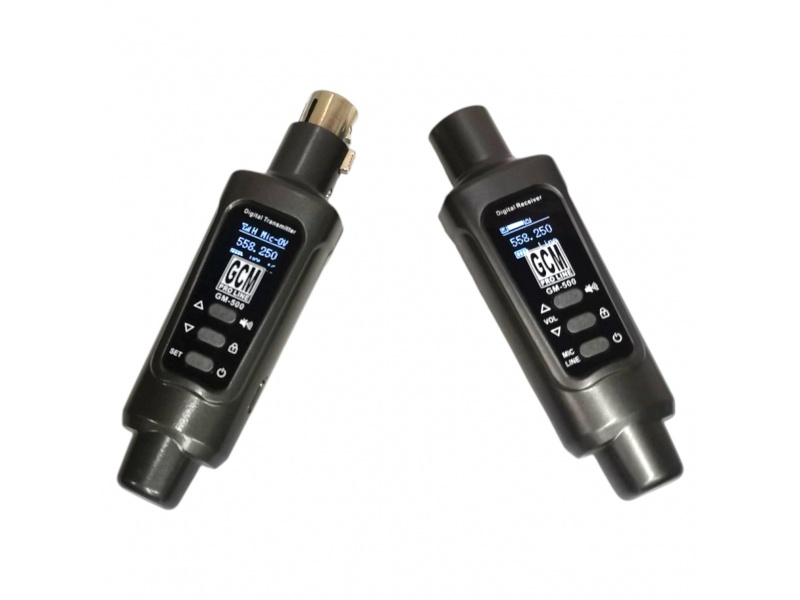 Sistema Digital Inal�mbrico para Micr�fono Plug-On XLR - GCM PRO LINE GM-501