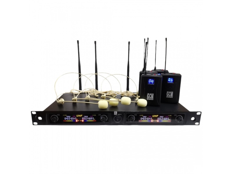 Kit 3 Micr�fonos de Vincha G9001-K UHF GCMpro