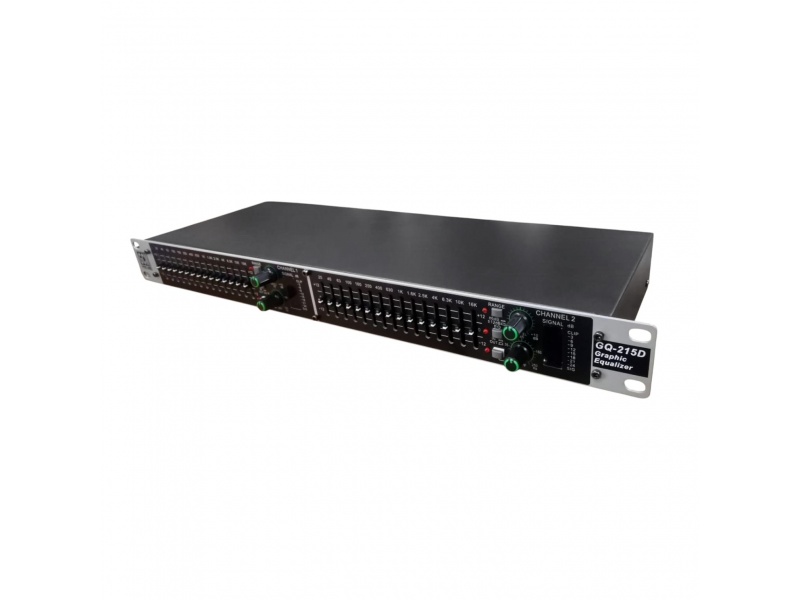 Ecualizador Grafico Profesional 2 canales 15 bandas GCM Pro Line GQ-215D
