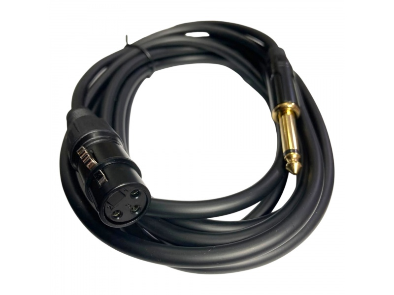 Cable adaptador XLR Hembra 3 Pines a Plug 6.35 mm TS Macho 3 m - XLRH-TS1/4-3M