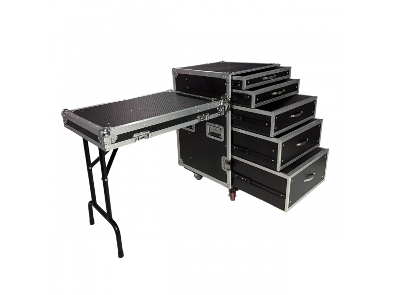 Rack con cajones integrados y mesa desmontable GCM-UT1