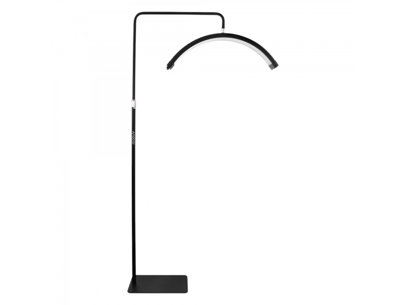 L�mpara LED Media Luna Profesional 36W con Tr�pode Negro y Soporte para Celular - HD-M6X-BLACK