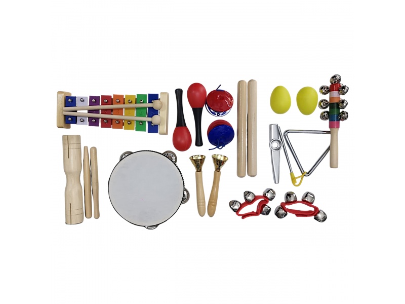 Kit de instrumentos musicales para ni�os con mochila de transporte SET-MUS-INF