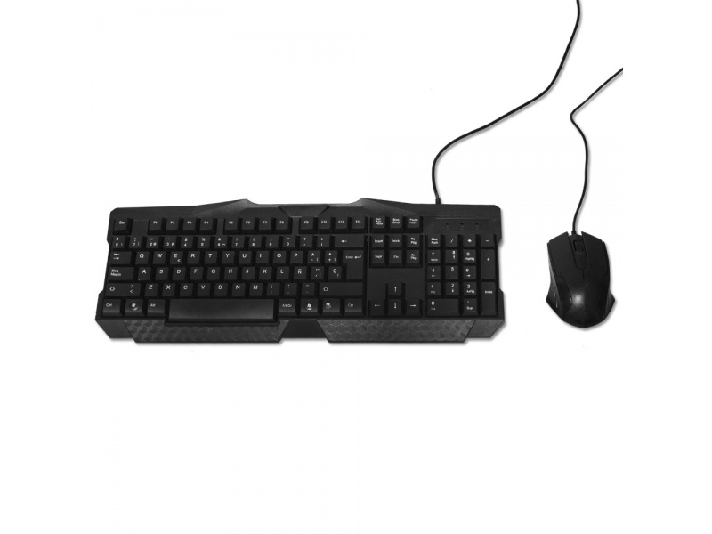 Kit Combo Teclado + Mouse USB Negro Oferta