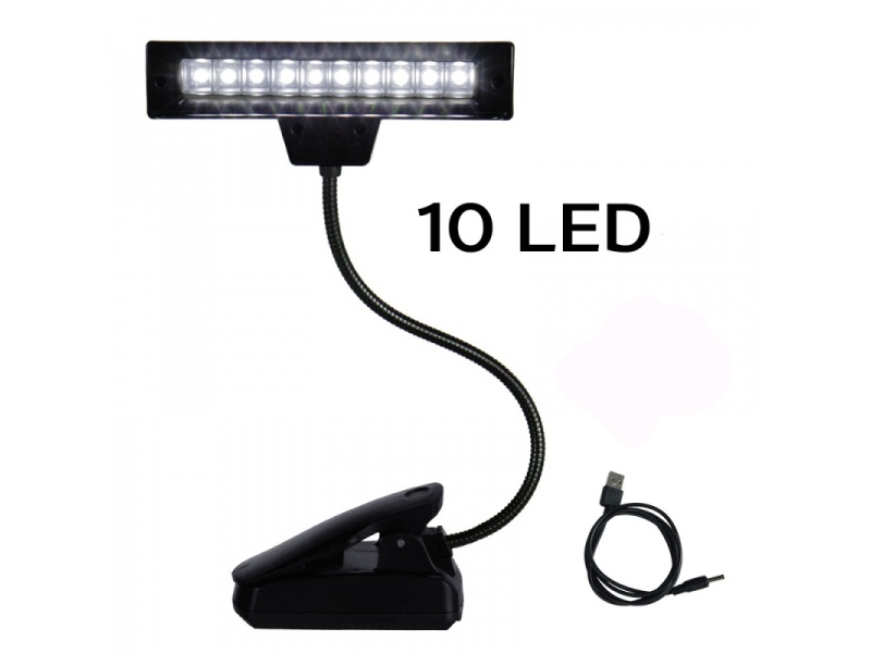 Lmpara Porttil 10 LEDS Cuello Ganzo PC Escritorio Recargable GAL-2