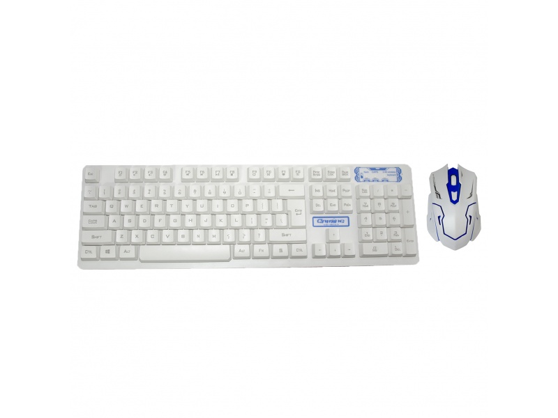 Kit Teclado y Mouse G-6500 Simil Mec�nico Inalambrico 2.4 Ghz Wireless