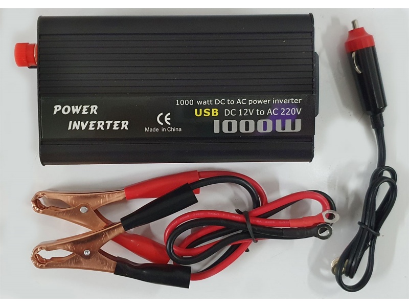 Elevador inversor transformador de voltaje para autos 12v a 220v 1500w