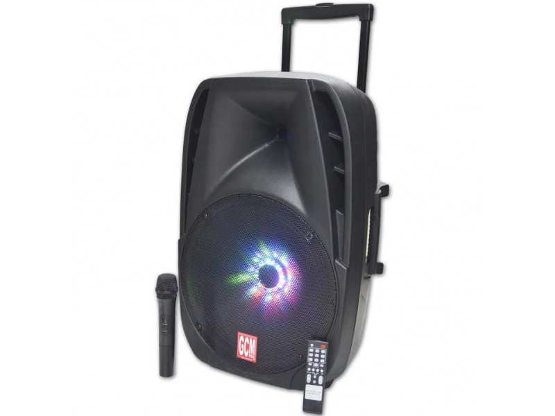 Caja Bafle Activo 15" G16K 6000W PMPO USB BT Bateria LED FM
