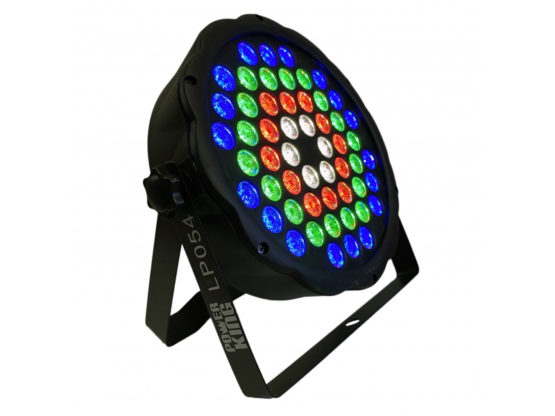 TACHO PAR LED DMX LP054 RGB 54 led x 1w reales Powerking