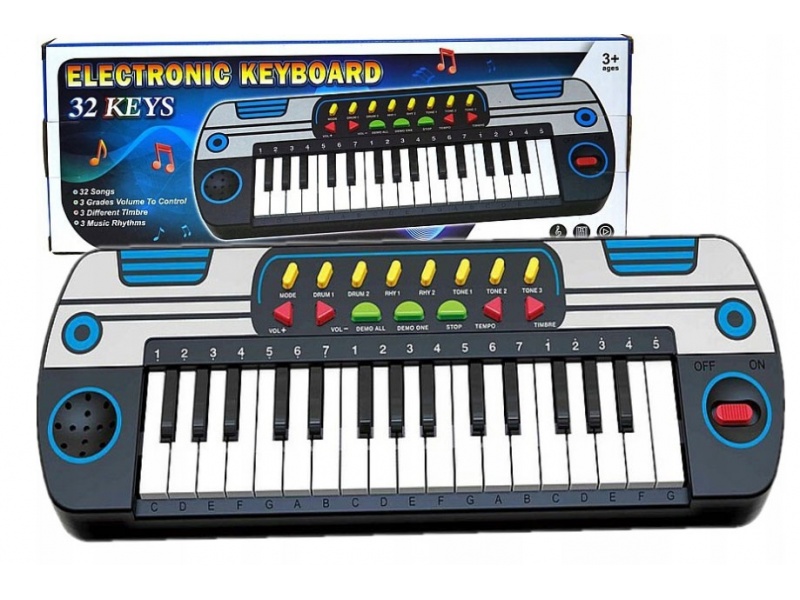 TECLADO ORGANO PARA NIO 32 TECLAS 3 RITMOS 3 TONOS GQ-32KEY